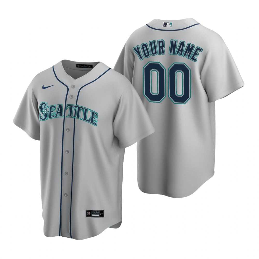 Seattle Mariners Customized Nike Gray Stitched MLB Cool Base Road Jersey,We sell and wholesale Seattle Mariners Customized Nike Gray Stitched MLB Cool Base Road Jersey on line form chian!